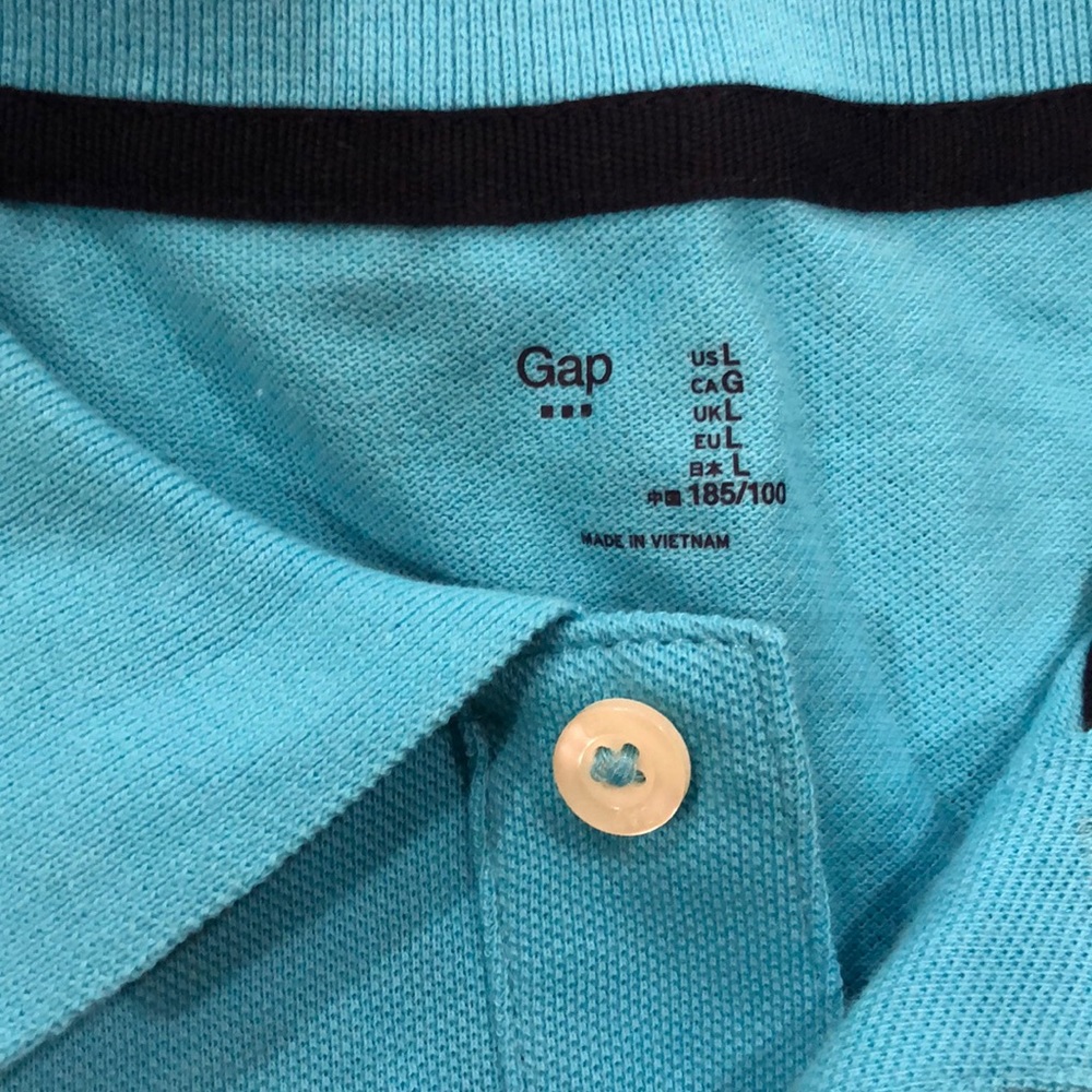 Size large new with tags blue cotton polo GAP - Picture 2 of 3